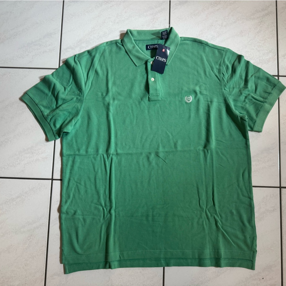 Chaps Green Polo Shirt. NWT. Size: XXL